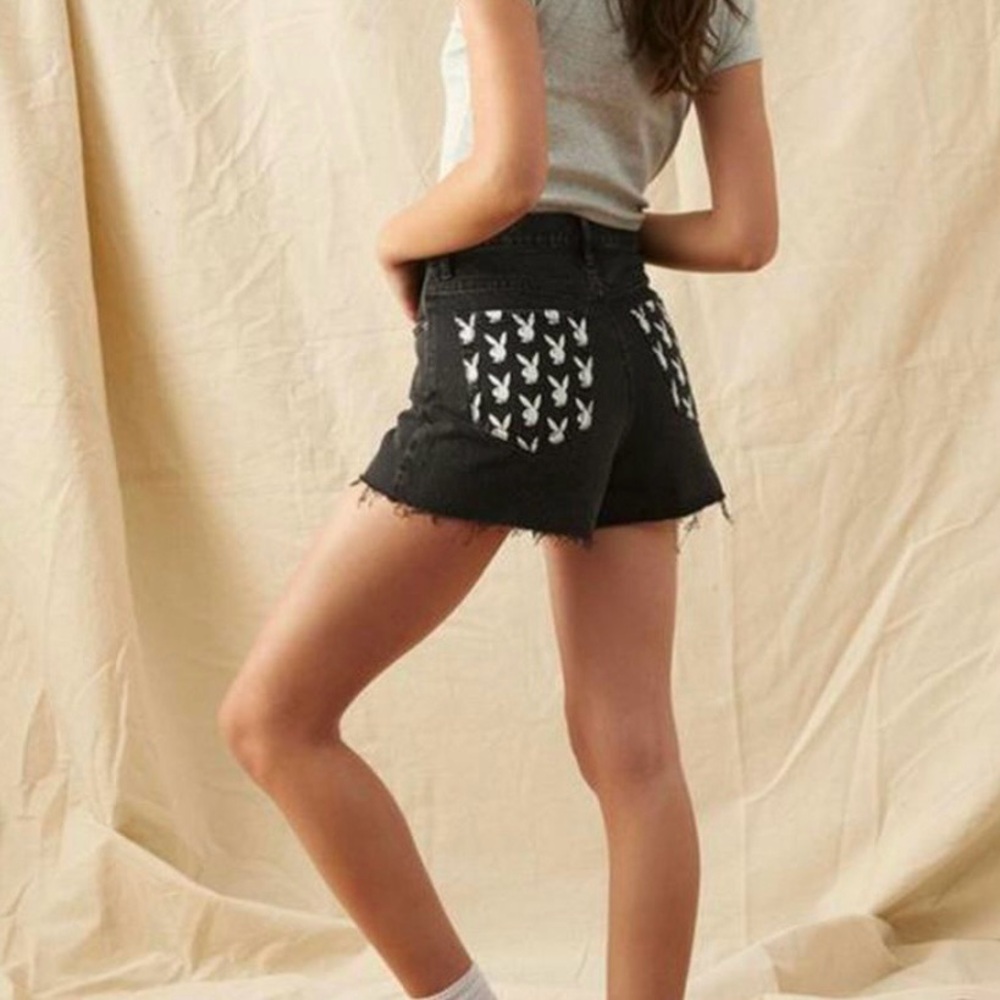 Playboy by PacSun Distressed Raw Hem Shorts